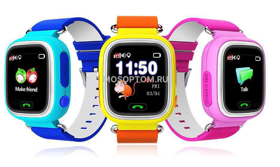 Детские GPS часы Smart Baby Watch G72/Q80/Q90 wi-fi оптом